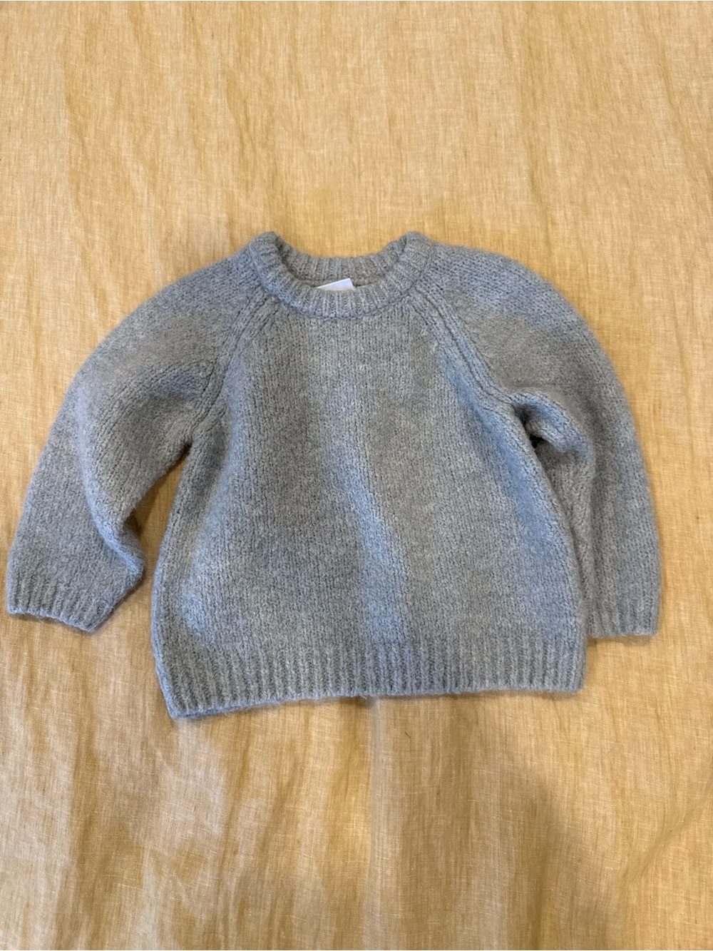 Baby Heather Gray Crewneck Knit Sweater